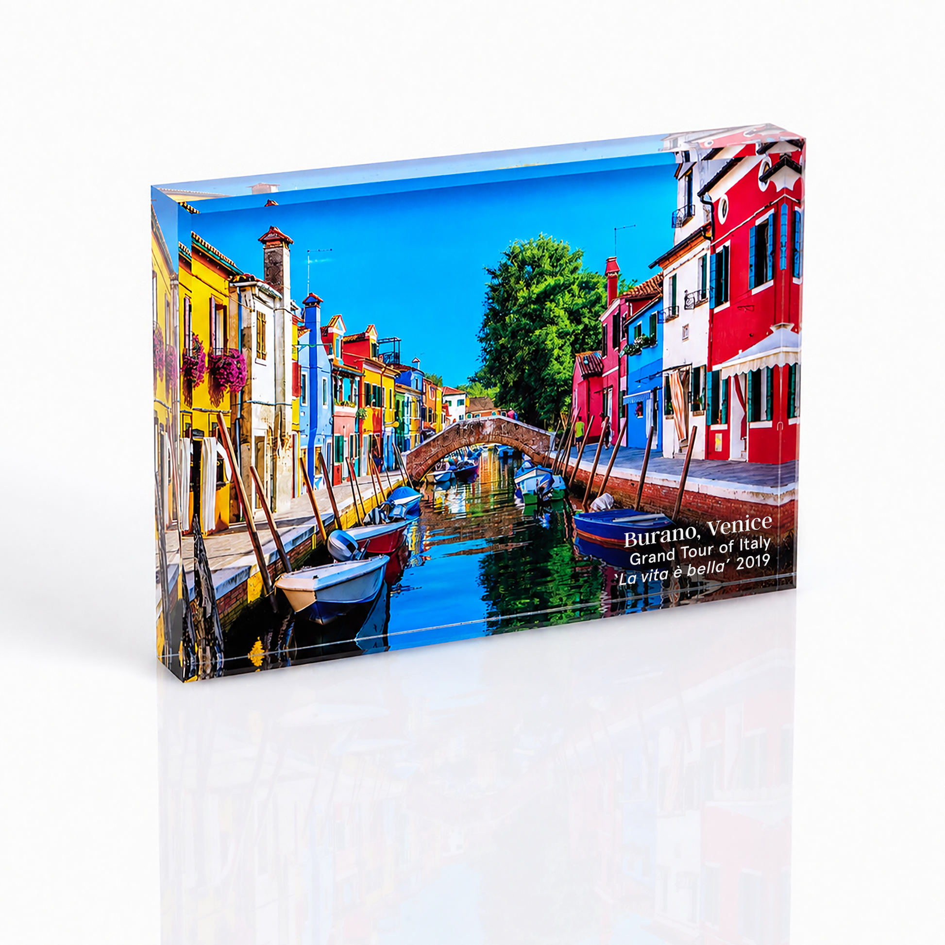 A holiday photo with your own words in the Photo Memory Block