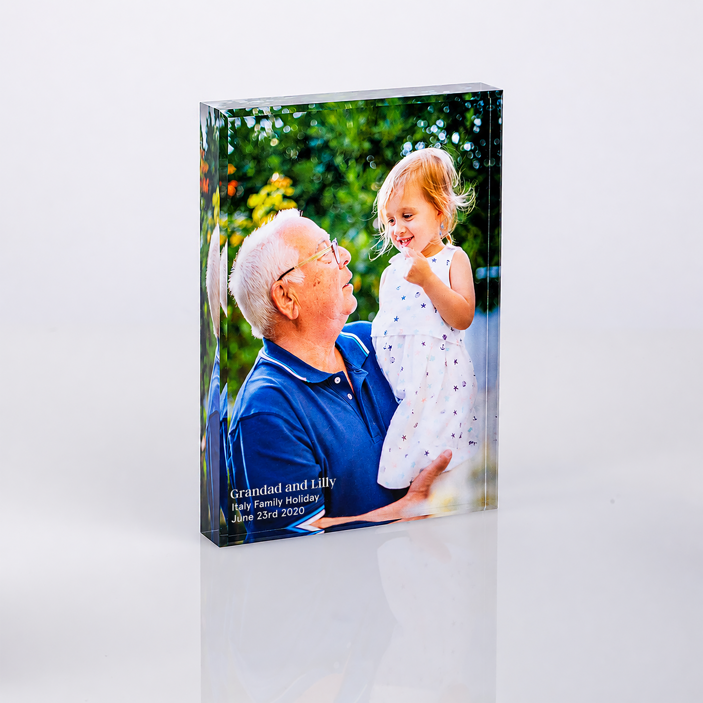 A family photo with your own words in the Photo Memory Block