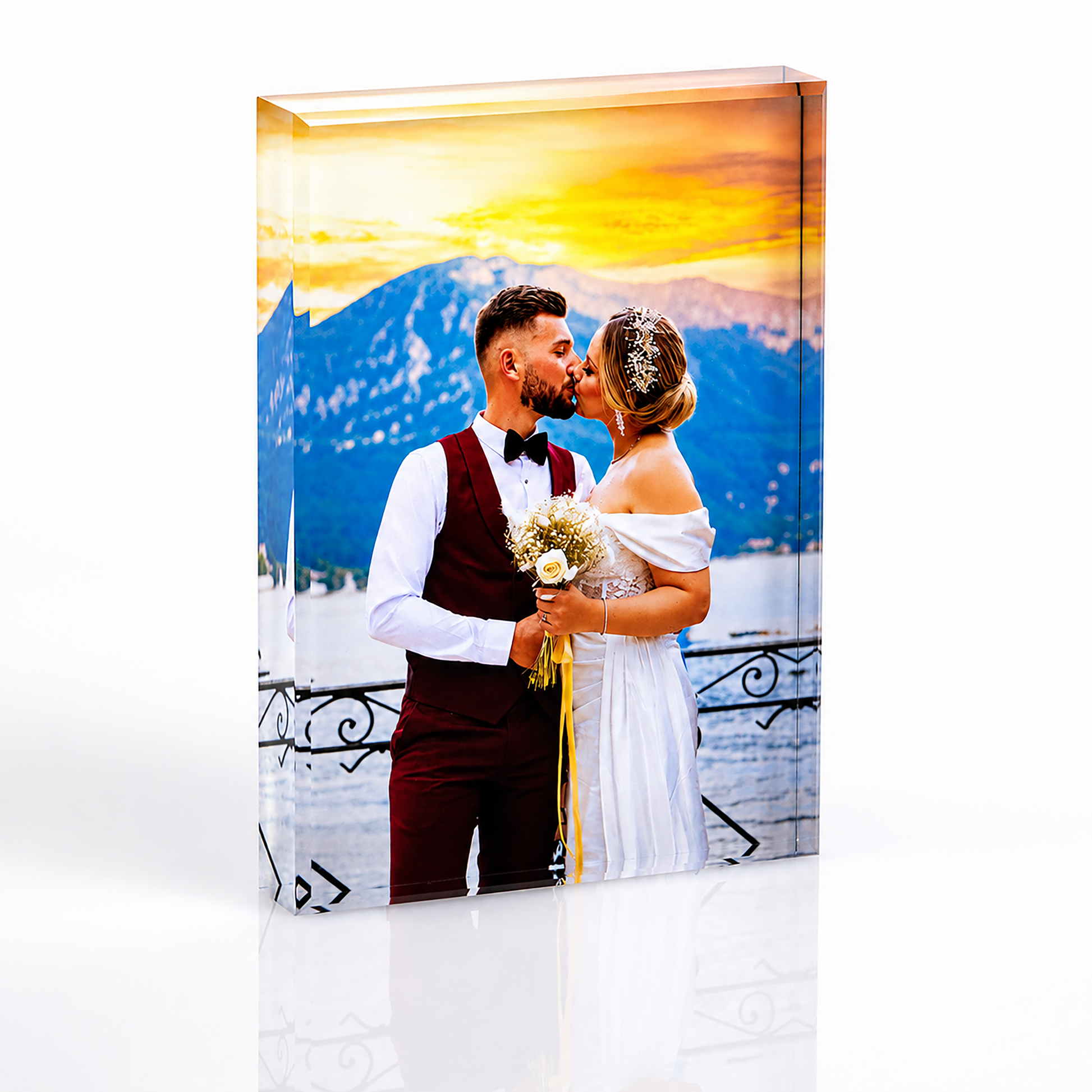 A wedding photo in the Photo Memory Block